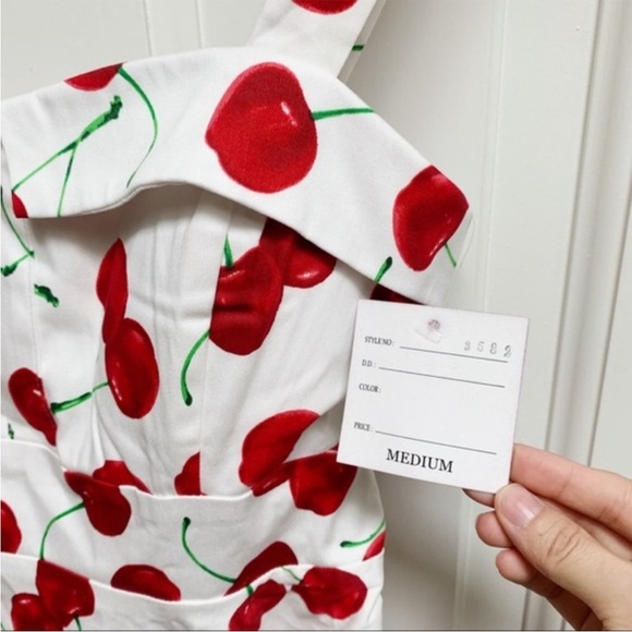 Modcloth Cherry Print Mini Dress - Picture 3 of 8